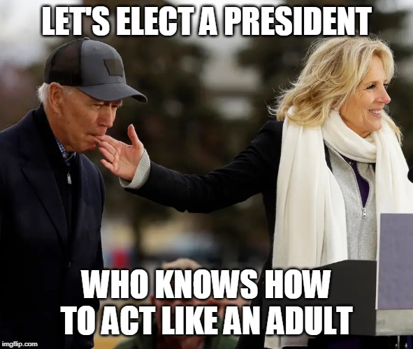 How To Act Presidential | LET'S ELECT A PRESIDENT; WHO KNOWS HOW TO ACT LIKE AN ADULT | image tagged in joe biden,creepy joe biden,creepy uncle joe,democrat party,2020 presidential race | made w/ Imgflip meme maker