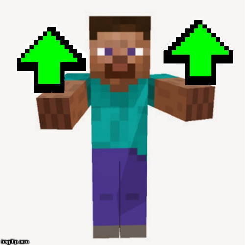 steve up votes | image tagged in steve up votes | made w/ Imgflip meme maker