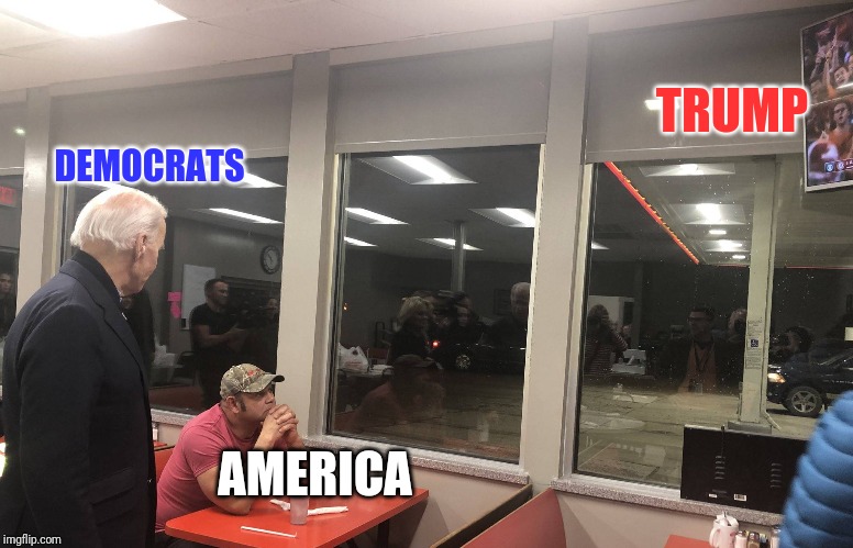 When America Tunes You Out | TRUMP; DEMOCRATS; AMERICA | image tagged in democrats,trump | made w/ Imgflip meme maker
