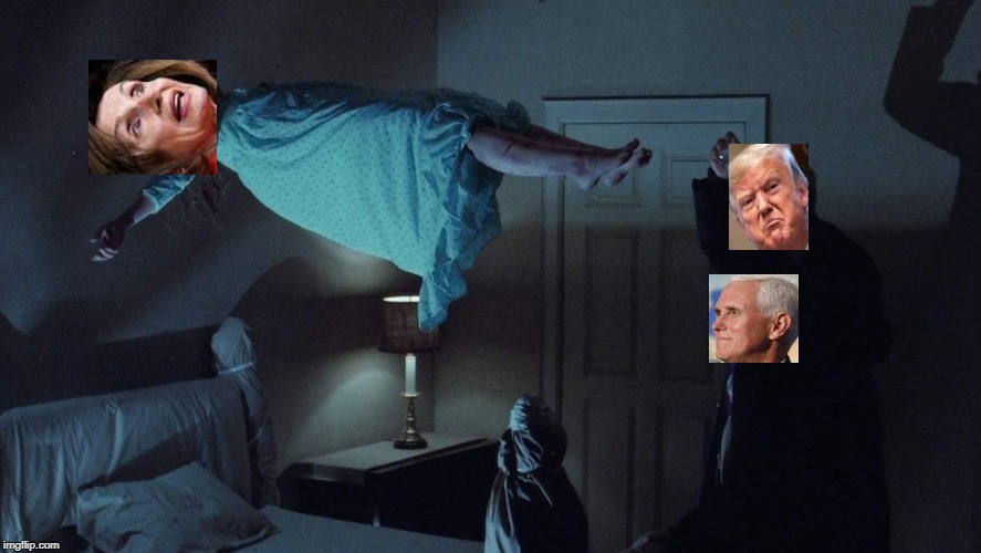 Pelosi exorcism | image tagged in maga,trump | made w/ Imgflip meme maker