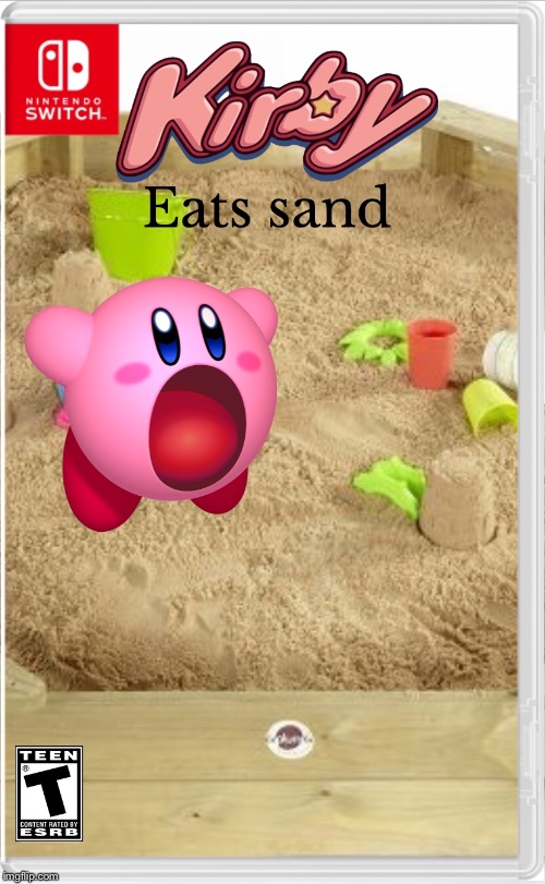 Kirby eats sand | made w/ Imgflip meme maker
