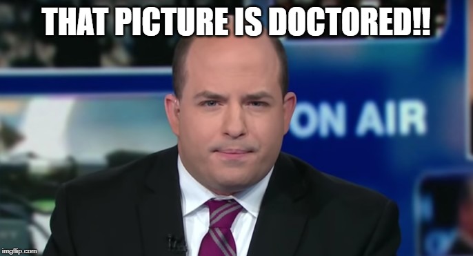 Brian Stelter | THAT PICTURE IS DOCTORED!! | image tagged in brian stelter | made w/ Imgflip meme maker