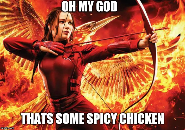 oh my god thats some spicy chicken | OH MY GOD; THATS SOME SPICY CHICKEN | image tagged in funny memes,omg,lol | made w/ Imgflip meme maker