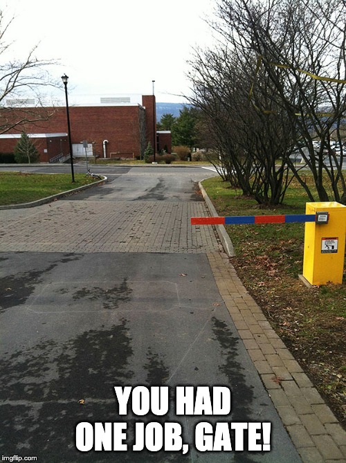 You Had One Job! | YOU HAD ONE JOB, GATE! | image tagged in you had one job | made w/ Imgflip meme maker