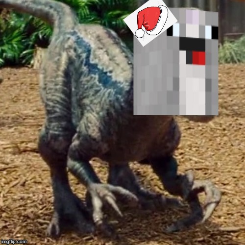 rossraptor Christmas picture meme | image tagged in minecraft,memes,christmas | made w/ Imgflip meme maker