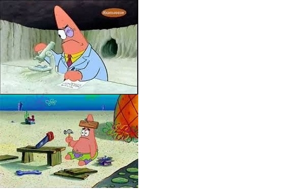 Patrick Working Blank Meme Template