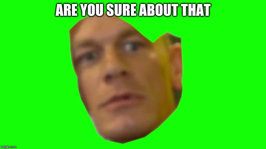 Jon Cena Are You Sure About That | ARE YOU SURE ABOUT THAT | image tagged in jon cena are you sure about that | made w/ Imgflip meme maker