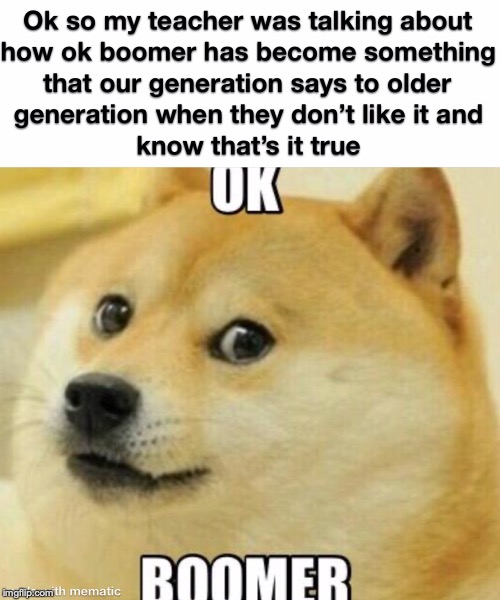 Ok Boomer | image tagged in baby boomers,boomer | made w/ Imgflip meme maker