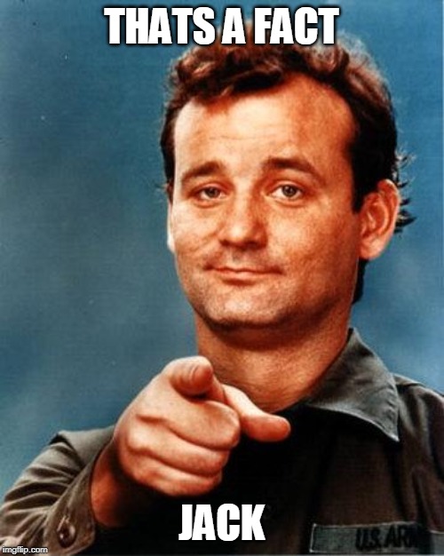 Bill Murray  | THATS A FACT JACK | image tagged in bill murray | made w/ Imgflip meme maker