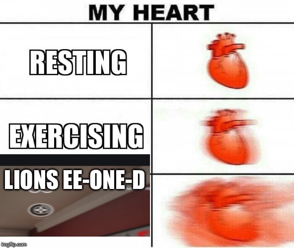 MY HEART | LIONS EE-ONE-D | image tagged in my heart | made w/ Imgflip meme maker