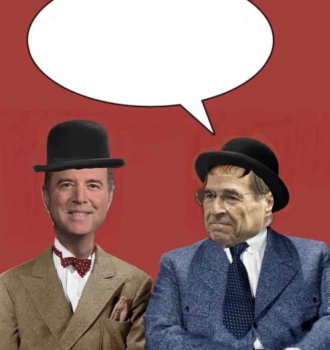 High Quality Schiff and Nadler as Laurel and Hardy Blank Meme Template