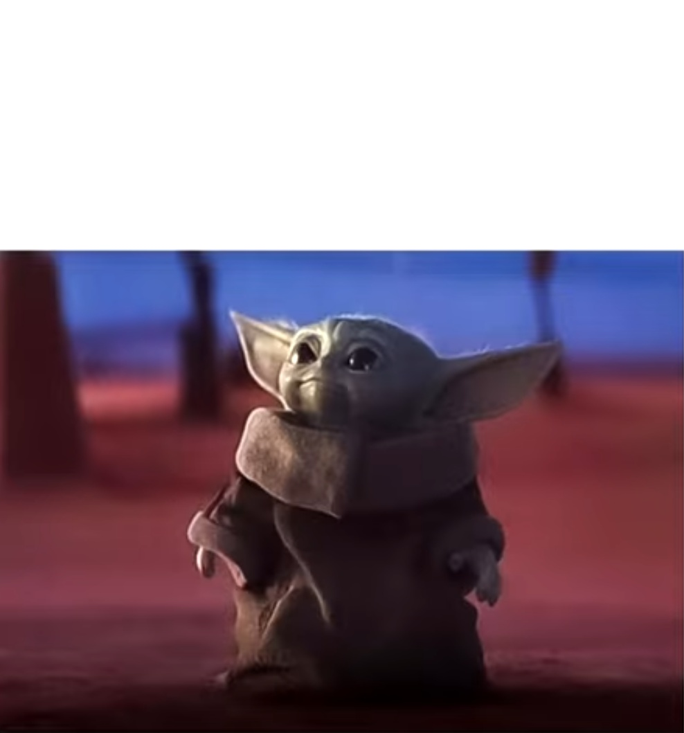 High Quality Baby Yoda watching cutely Blank Meme Template