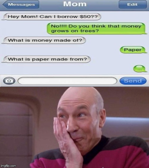 Big Brain | image tagged in picard oops,funny | made w/ Imgflip meme maker