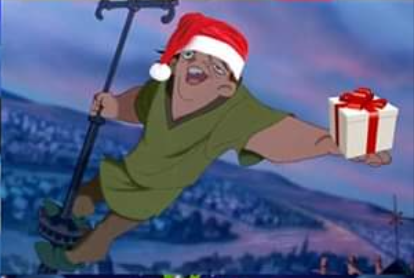 High Quality MERRY CHRISTMAS FROM QUASIMODO! Blank Meme Template