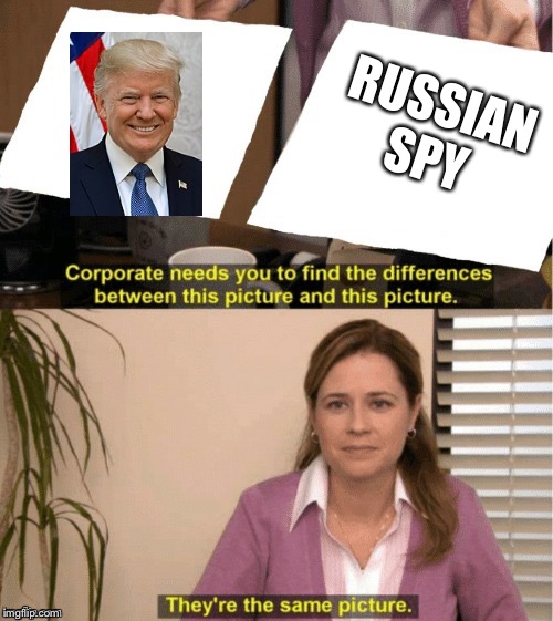 They're The Same Picture | RUSSIAN SPY | image tagged in office same picture | made w/ Imgflip meme maker