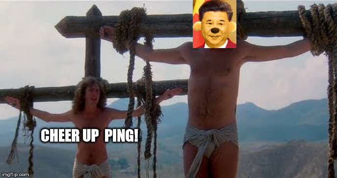 Cheer Up Ping | CHEER UP  PING! | image tagged in cheer up brian,xi pooh ping,xi pooh,xi ping | made w/ Imgflip meme maker