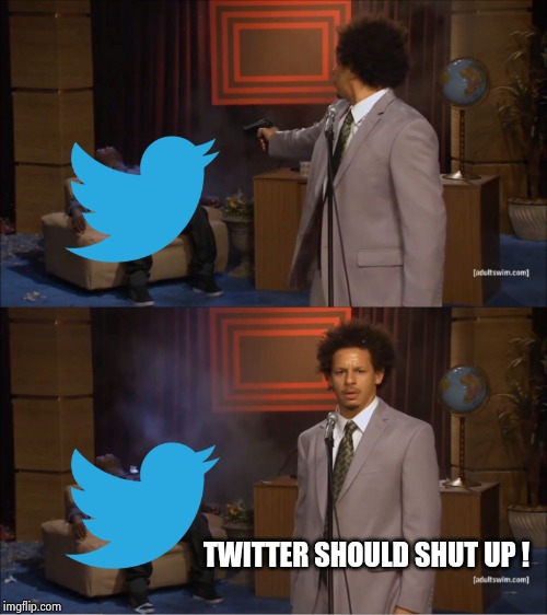 When I want your opinion I'll give it to you | TWITTER SHOULD SHUT UP ! | image tagged in memes,who killed hannibal,twitter birds says,wow look nothing,not impressed,see nobody cares | made w/ Imgflip meme maker