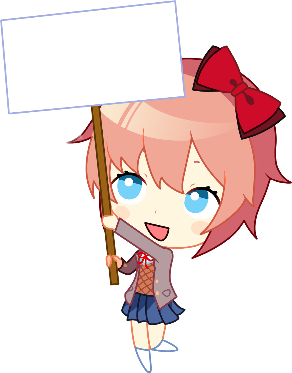 High Quality Sign Sayori Blank Meme Template