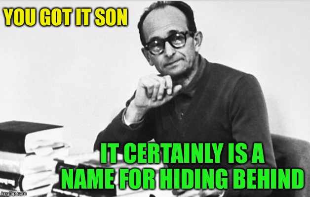 YOU GOT IT SON IT CERTAINLY IS A NAME FOR HIDING BEHIND | made w/ Imgflip meme maker
