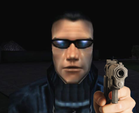 JC with a gun Blank Meme Template
