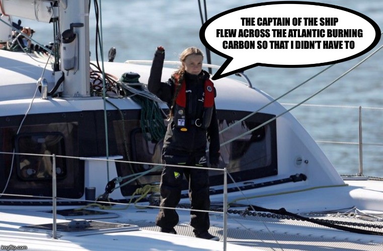 THE CAPTAIN OF THE SHIP FLEW ACROSS THE ATLANTIC BURNING CARBON SO THAT I DIDN’T HAVE TO | made w/ Imgflip meme maker