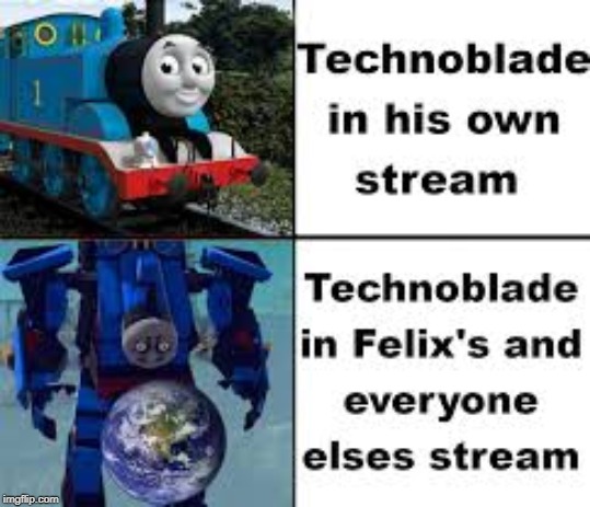 Techno is scary on other streams | image tagged in technoblade,memes | made w/ Imgflip meme maker
