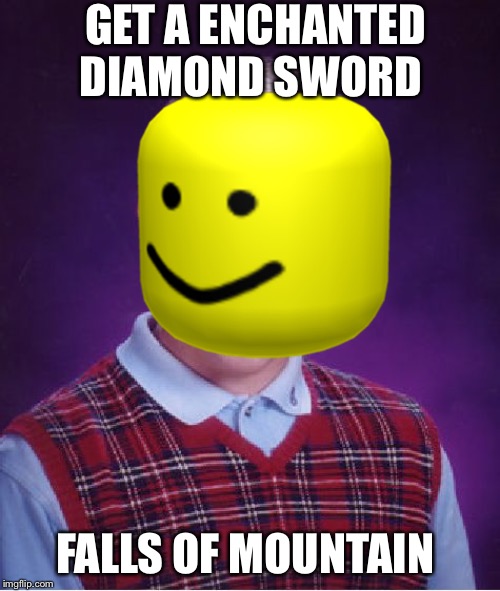 GET A ENCHANTED DIAMOND SWORD; FALLS OF MOUNTAIN | made w/ Imgflip meme maker