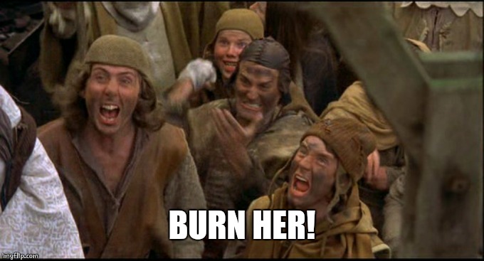 Monty Python witch | BURN HER! | image tagged in monty python witch | made w/ Imgflip meme maker