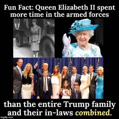 Reposted for your enjoyment :) | . | image tagged in trump,queen elizabeth | made w/ Imgflip meme maker