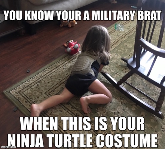 Army brat | image tagged in army,funny,kids,cute,turtle,awesome | made w/ Imgflip meme maker