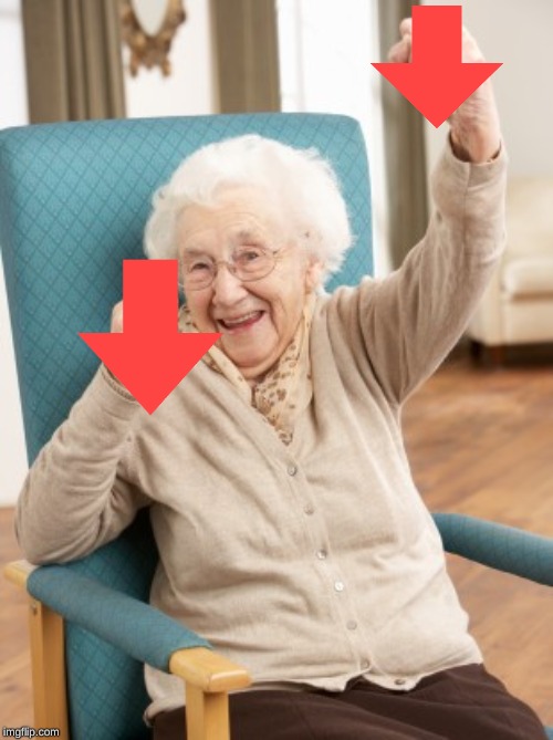 old woman cheering | image tagged in old woman cheering | made w/ Imgflip meme maker