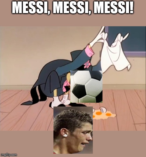 MESSI, MESSI, MESSI! | image tagged in frosty the snowman,soccer | made w/ Imgflip meme maker