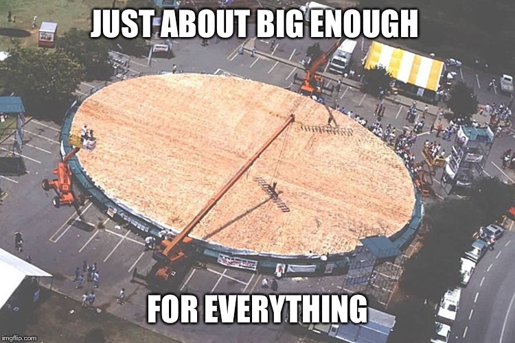 JUST ABOUT BIG ENOUGH FOR EVERYTHING | made w/ Imgflip meme maker