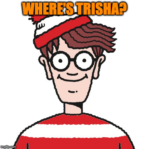 Where's Waldo | WHERE'S TRISHA? | image tagged in where's waldo | made w/ Imgflip meme maker