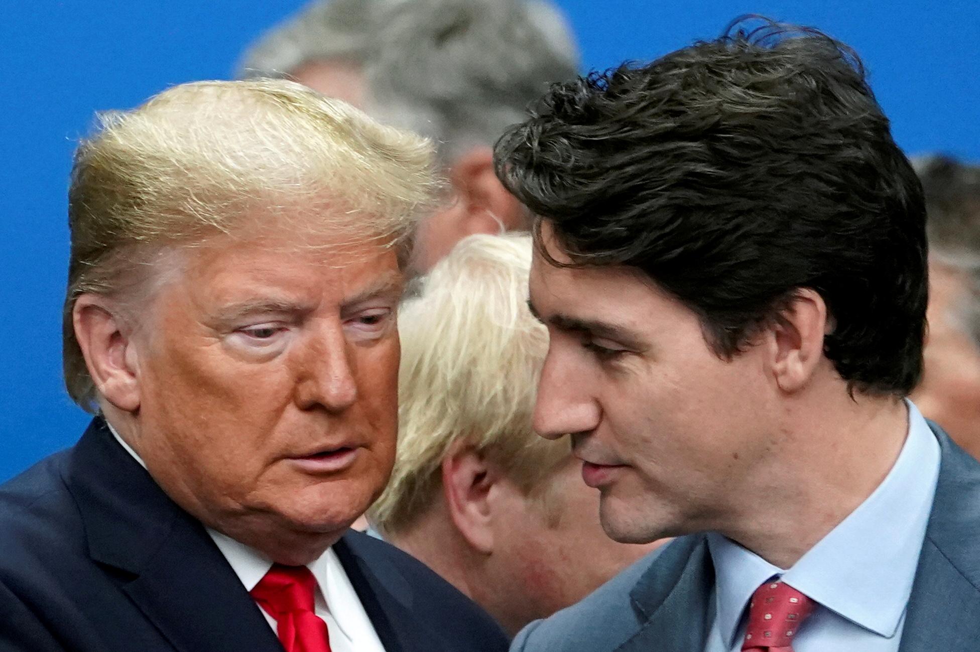High Quality trudeau calling out trump Blank Meme Template