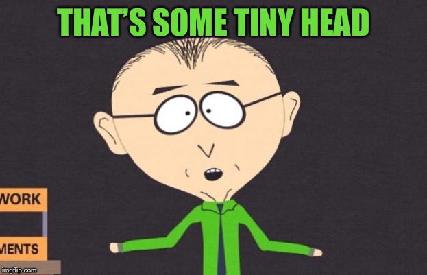 Mr. Mackey | THAT’S SOME TINY HEAD | image tagged in mr mackey | made w/ Imgflip meme maker