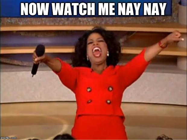 Oprah You Get A | NOW WATCH ME NAY NAY | image tagged in memes | made w/ Imgflip meme maker