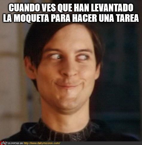 La moqueta | CUANDO VES QUE HAN LEVANTADO LA MOQUETA PARA HACER UNA TAREA | image tagged in that look you give your friend,tma,aircraft,maintenance,ojt | made w/ Imgflip meme maker