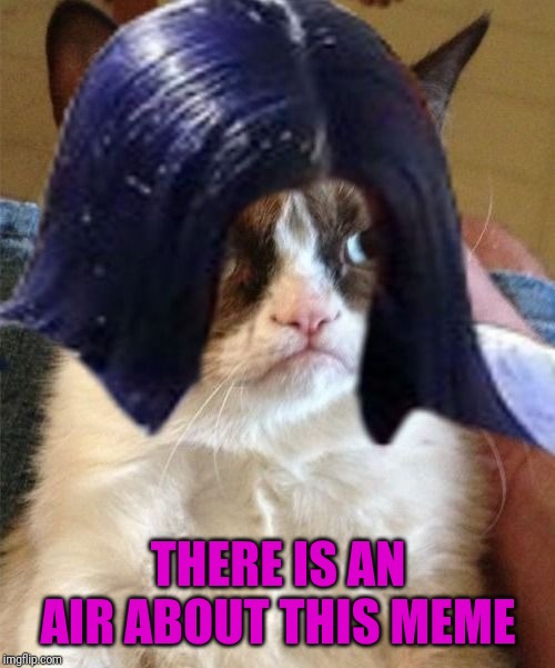 Grumpy doMima (flipped) | THERE IS AN AIR ABOUT THIS MEME | image tagged in grumpy domima flipped | made w/ Imgflip meme maker