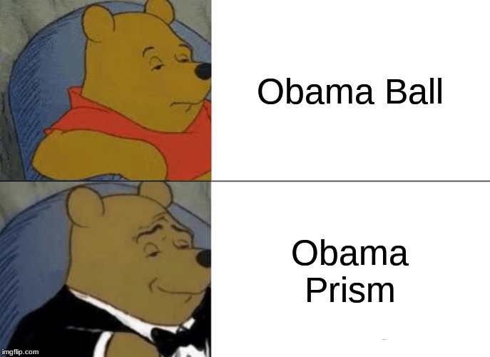 Tuxedo Winnie The Pooh Meme | Obama Ball; Obama Prism | image tagged in memes,tuxedo winnie the pooh | made w/ Imgflip meme maker