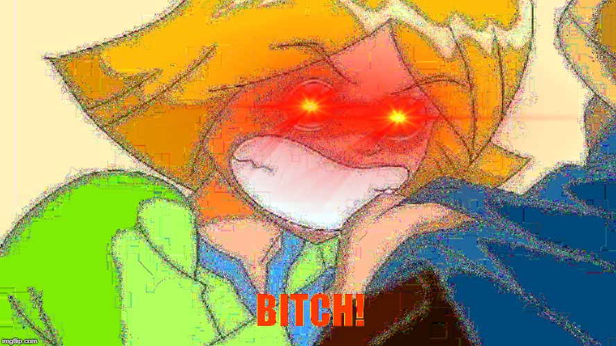 Clover's rage | image tagged in totally spies,deep fried,deep fried hell,triggered,vince mcmahon reaction w/glowing eyes,dank memes | made w/ Imgflip meme maker