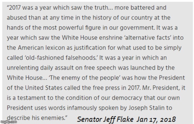 It's Flake, But It's True | image tagged in senator,jeff flake,truth | made w/ Imgflip meme maker