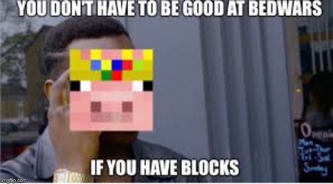 Blocks | image tagged in technoblade,memes,roll safe think about it | made w/ Imgflip meme maker