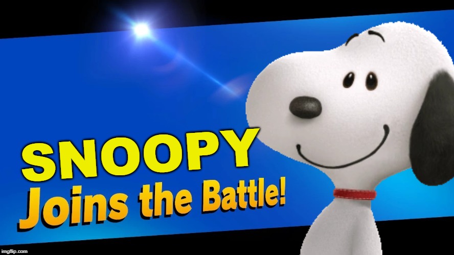 The very first newspaper strip originated fictional character joins smash! | SNOOPY | image tagged in blank joins the battle,super smash bros,snoopy,peanuts | made w/ Imgflip meme maker