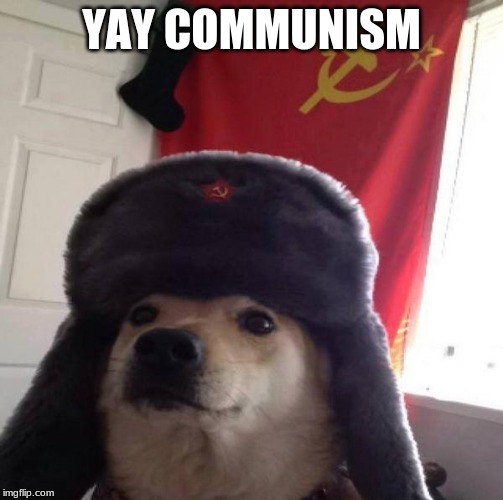 Russian Doge | YAY COMMUNISM | image tagged in russian doge | made w/ Imgflip meme maker