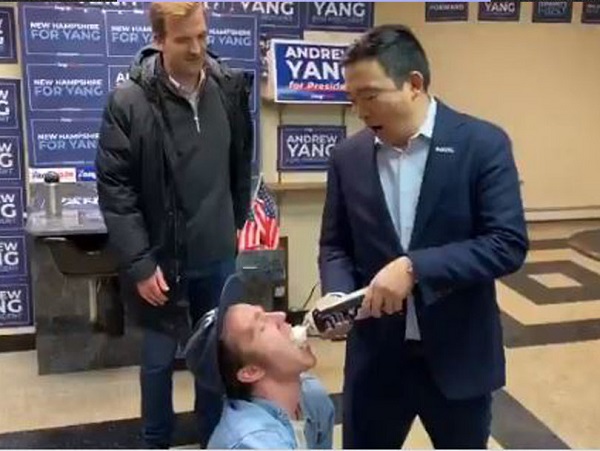 andrew yang whipped cream Blank Meme Template