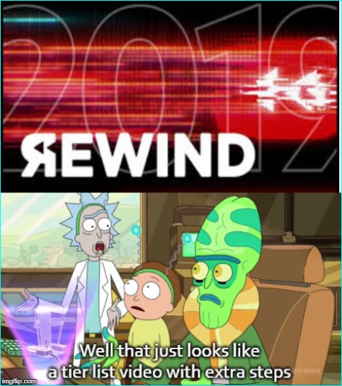 They should just quit doing rewind | image tagged in memes,funny,rick and morty,youtube,youtube rewind | made w/ Imgflip meme maker
