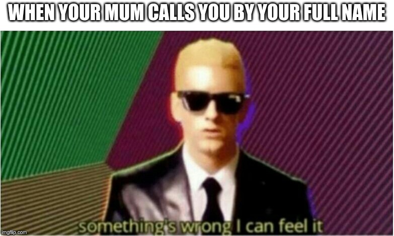 Rap God - Something's Wrong | WHEN YOUR MUM CALLS YOU BY YOUR FULL NAME | image tagged in rap god - something's wrong | made w/ Imgflip meme maker