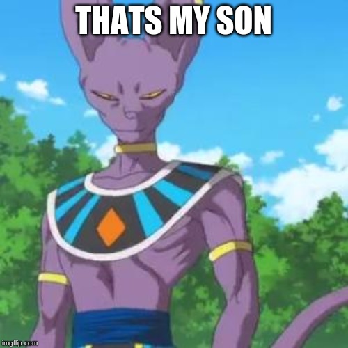 Lord Beerus | THATS MY SON | image tagged in lord beerus | made w/ Imgflip meme maker