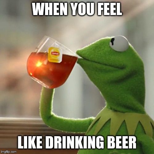 But That's None Of My Business Meme | WHEN YOU FEEL; LIKE DRINKING BEER | image tagged in memes,but thats none of my business,kermit the frog | made w/ Imgflip meme maker